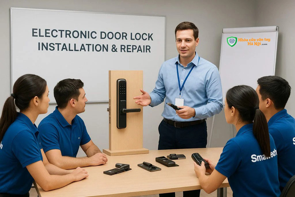 Đào tạo sửa khóa điện tử, khóa cửa vân tay Hà Nội
